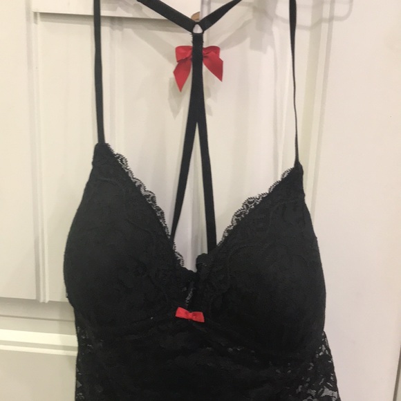 BLACK LACE size large NIGHTIE OR CAN WEAR AS an undergarment out at night. ❤️❤️ - Picture 1 of 10